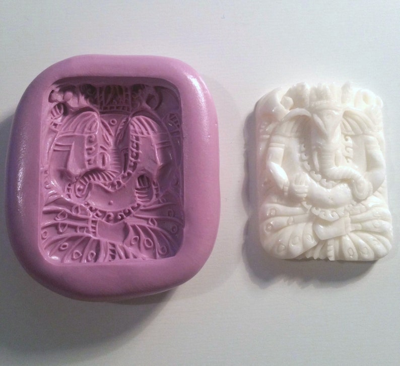 ELEPHANT Silicone Mould 70 mm GANESH Sugarpaste PMC Polymer Clay Food Safe