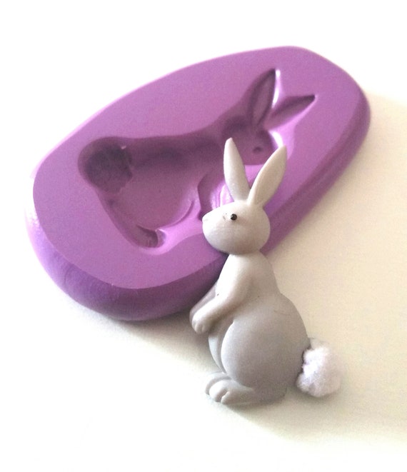 RABBIT Silicone Mould 28 mm Easter Bunny Fimo Sugarpaste Fondant Sugarcraft
