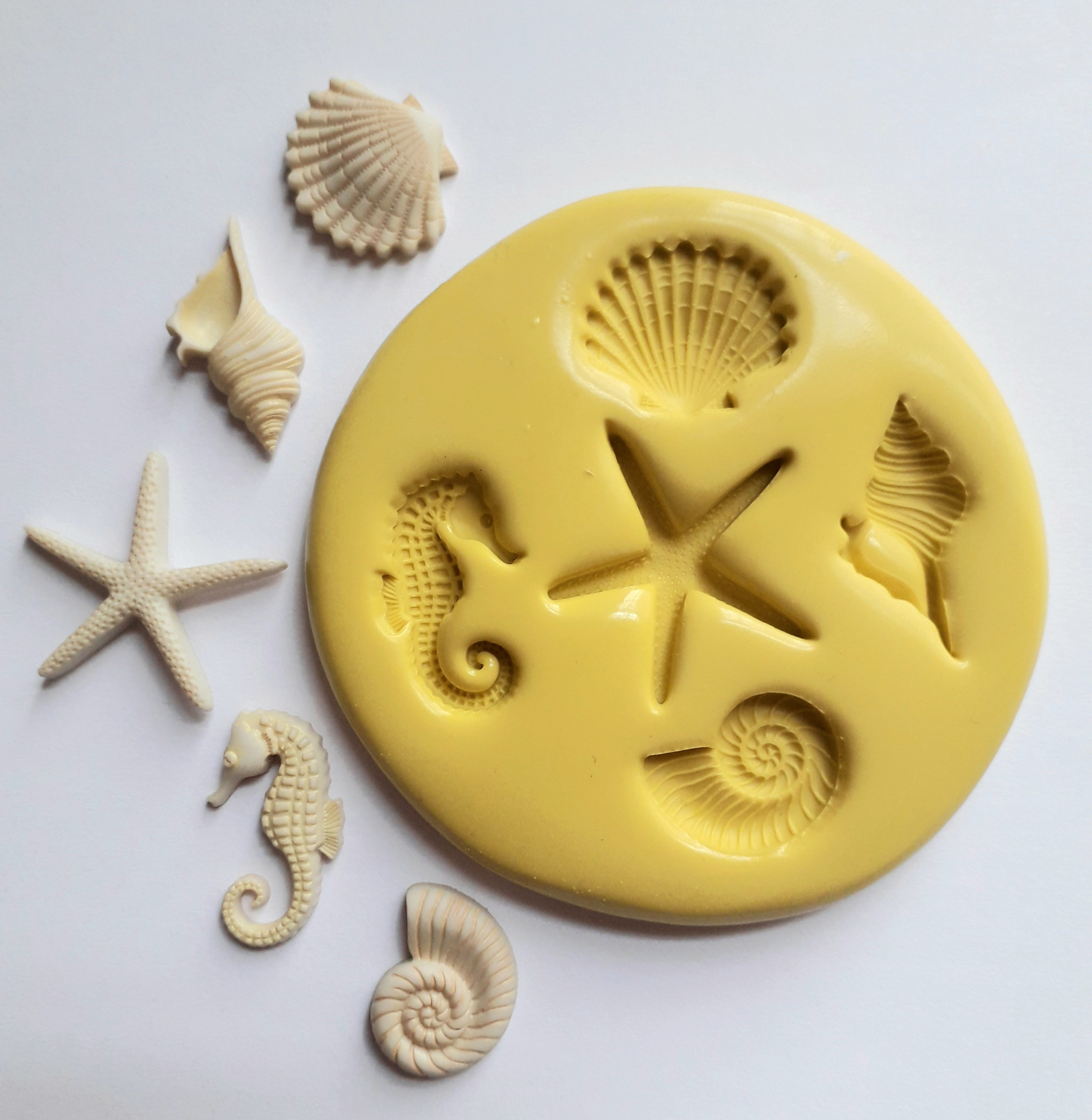 Sea Shell Silicone Fondant Moulds Cake Sugarcraft Starfish Decorating Icing Mold Sea Shell Silicone Fondant Moulds Cake Sugarcraft Starfish Decorating Icing Mold