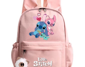 Niedlicher Disney Lilo Stitch Rucksack für Mädchen Jungen Studenten Teenager Kinder Rucksack Frauen Casual Schultaschen Kinder Geburtstag Geschenk Spielzeug