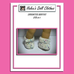 PDF-Muster-#SFB-33-1 Fingering Weight Yarn Gehäkelte Booties, die für Baby 8 Inch häkeln