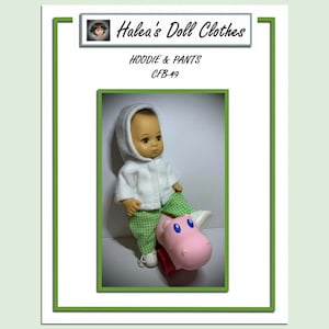 PDF Pattern #CFB-49 Caring For Baby 8 Inch Hoodie and Pants