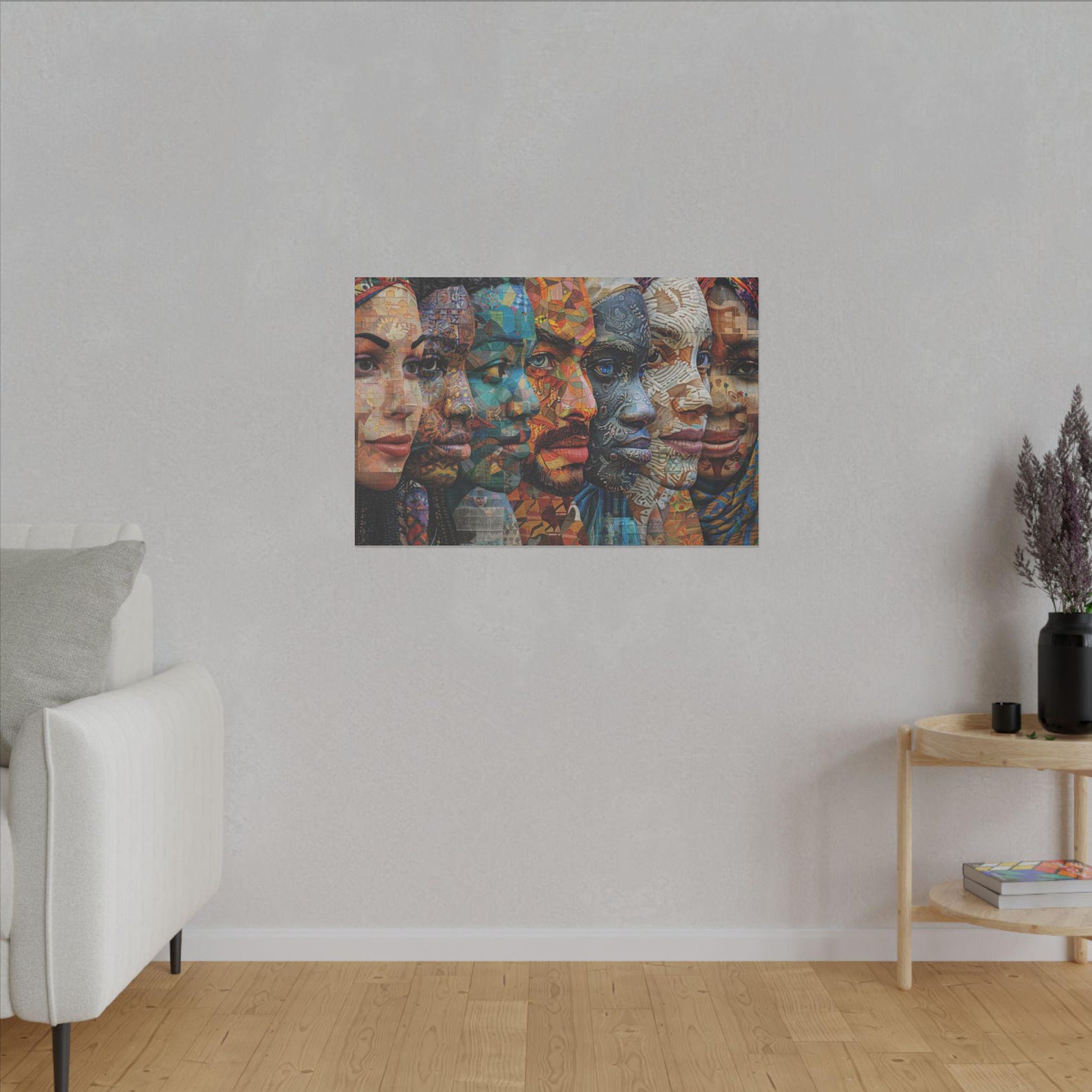 Multicultural Faces of United States Canvas Print by Brandy Saturley