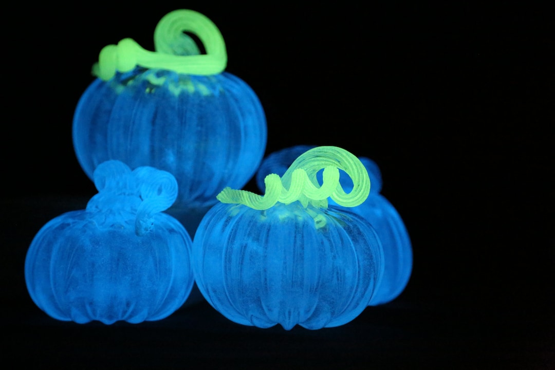 Glow in the Dark Glass Pumpkin - Etsy