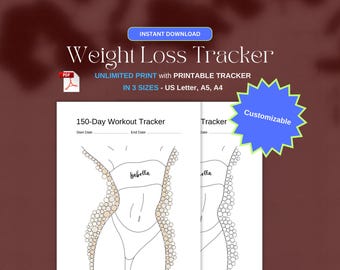 Weight Loss Tracker, PRINTABLE Pound Lost, Fitness Journey Tracker, Habit Tracker, Weight Goal, Fitness Progress Chart, Weight loss Journal