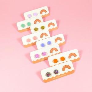 Color Pop Stud Earrings - Hypoallergenic