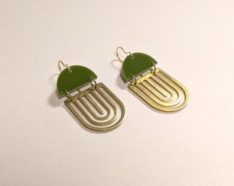 Ascending Arches Earrings - Dangle Earrings - Boho Modern Geometric