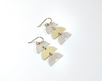 Chime Earrings - Lightweight Dangle - Modern Boho Contemporary Geometric Jewelry
