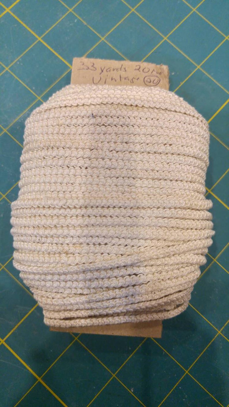 cream size 20 romanian point lace cord vintage thread