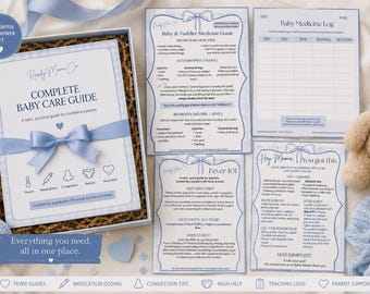 Pediatric Nurse Baby Care Bundle | Medicine Guide, Fever 101, Log (Digital Download)