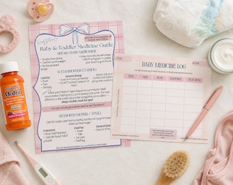 Baby Medicine Tracker | Infant Medication Log | Medicine Reference Guide (Digital Download)