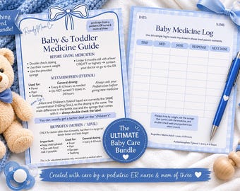 Baby Medicine Tracker & Log | Tylenol, Motrin Reference Guide (Digital Download)