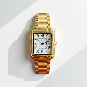 women watch tank watch glod watch vintage style watch gift for her