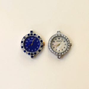 Mother of Pearl Watch Face: DIY Jewelry Supplies, Crystal Bezel