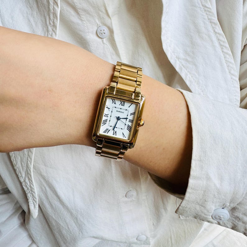 women watch tank watch glod watch vintage style watch gift for her