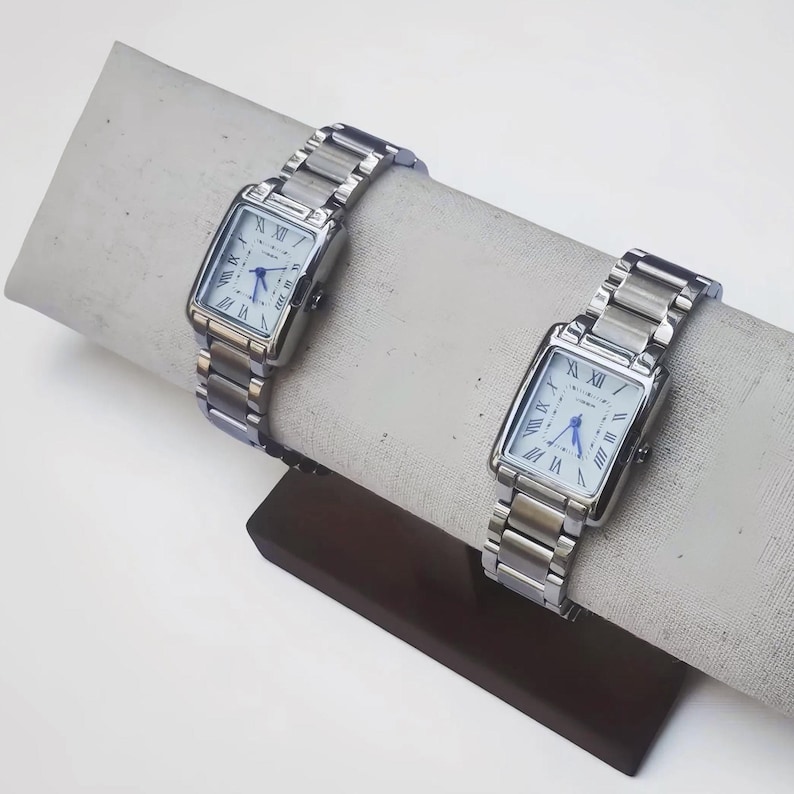 Tank Top Watch Silver Tank Watch for Women - Fit Large Wrist Size as Well- Minimalist ...
