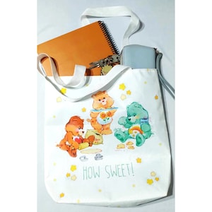 Tote bag, Shopping bag, Shoulder bag, cute gift, vintage, the 80&#39;s, cartoons, care bears, cute bag, cute little bear