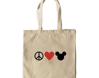 Sacs fourre-tout Peace, Love et Disney