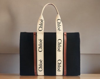 Chloe Woody Tote Bag, Hand Bag, Handbag Zippers, Designer Purse, Top Handle Bag, Chloë