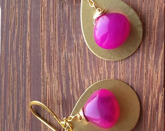 Purple Amethyst Earrings, Dangle Earrings, Statement Earrings, Gift Earrings, Modern Earrings