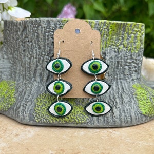Eye Earrings, Handmade Polymer Clay Earrings