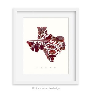 8X10 Texas Watercolor Print, Texas Map, Texas State, Watercolor Print, Watercolor Map, Texas Print, Home Decor, Wall décor