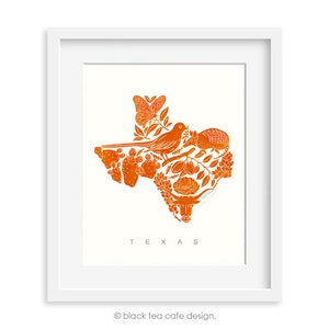 8X10 Texas Watercolor Print, Texas Map, Texas State, Watercolor Print, Watercolor Map, Texas Print, Home Decor, Wall décor