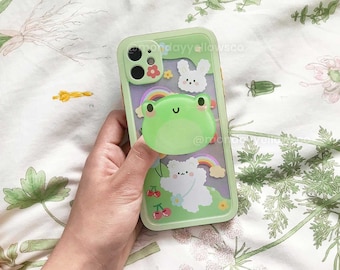 frog phone grip, charm, stand, griptok