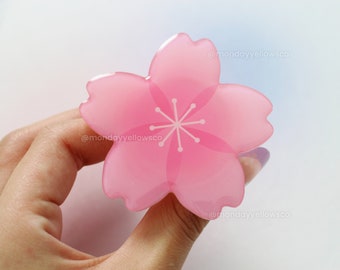 soporte para teléfono rosa flor de cerezo con flor de sakura, agarre, griptok, montura, encanto