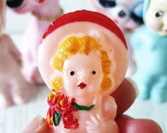 Introducing Miss MARJORIE 1940's Miniature Doll Baby Shower Rattle Kitsch Ornamental Collectable Bonnet Dead Stock Gift New Born (D01)