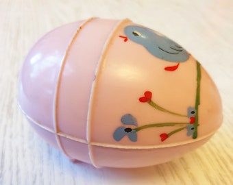 Art Deco Vintage 1933 Pink Gender Reveal Its A Girl  Plastic Chick 1930's Trinket Egg Jewellery Box Easter Nursery  Gift Birthday Ring Dish