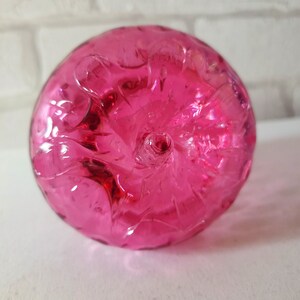 Vintage Cranberry Glass Heavy Strawberry Fruit Paperweight Ornament Ornamental Collectable Gift image 2