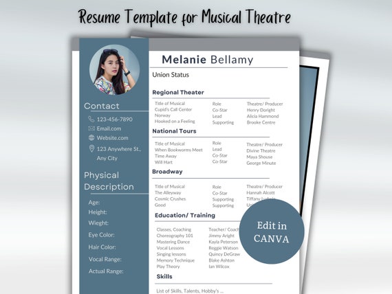 Musical Theather Resume