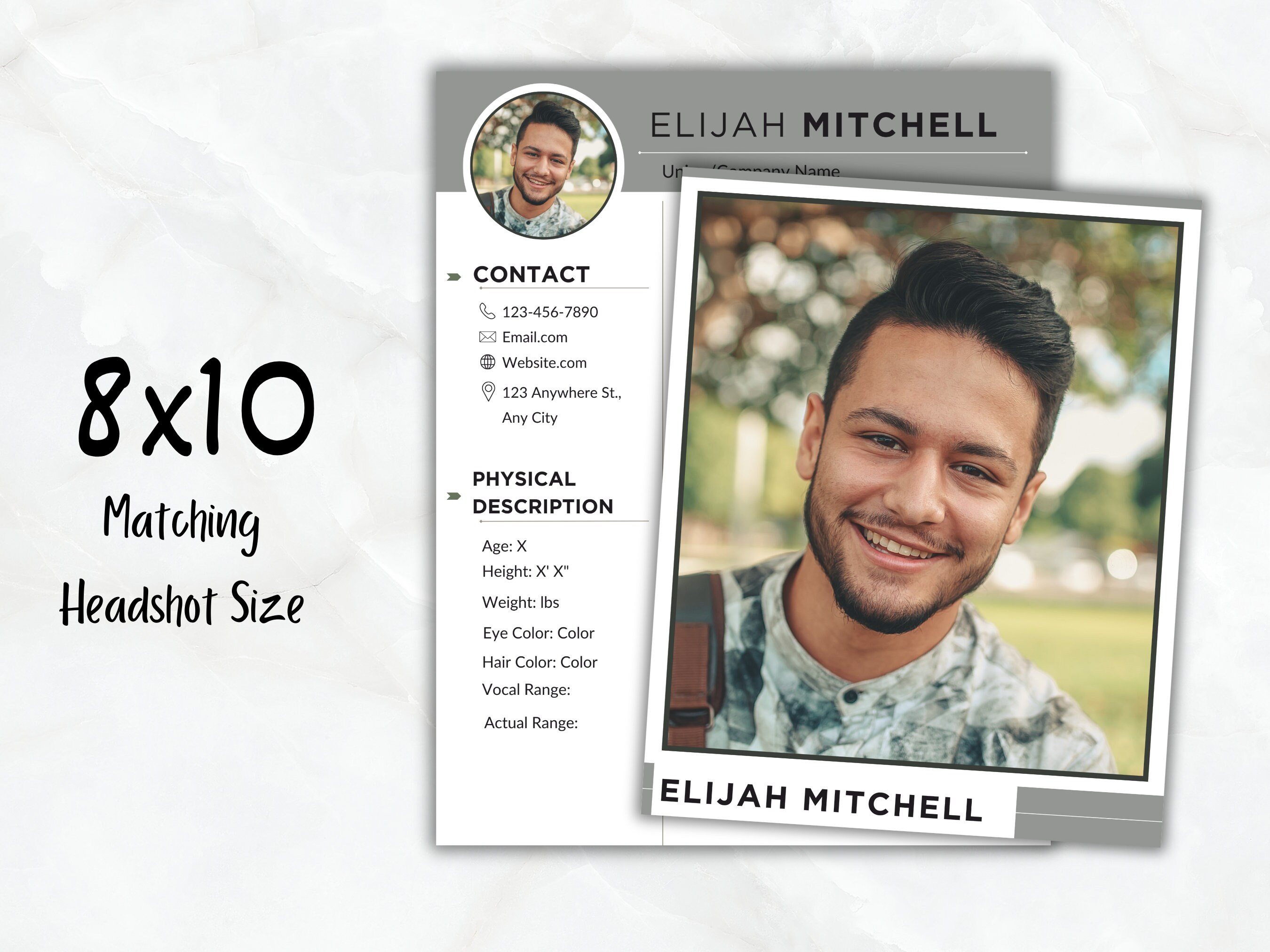 Musical Theatre Resume Auditions Editable in Canva CV Professional ...
