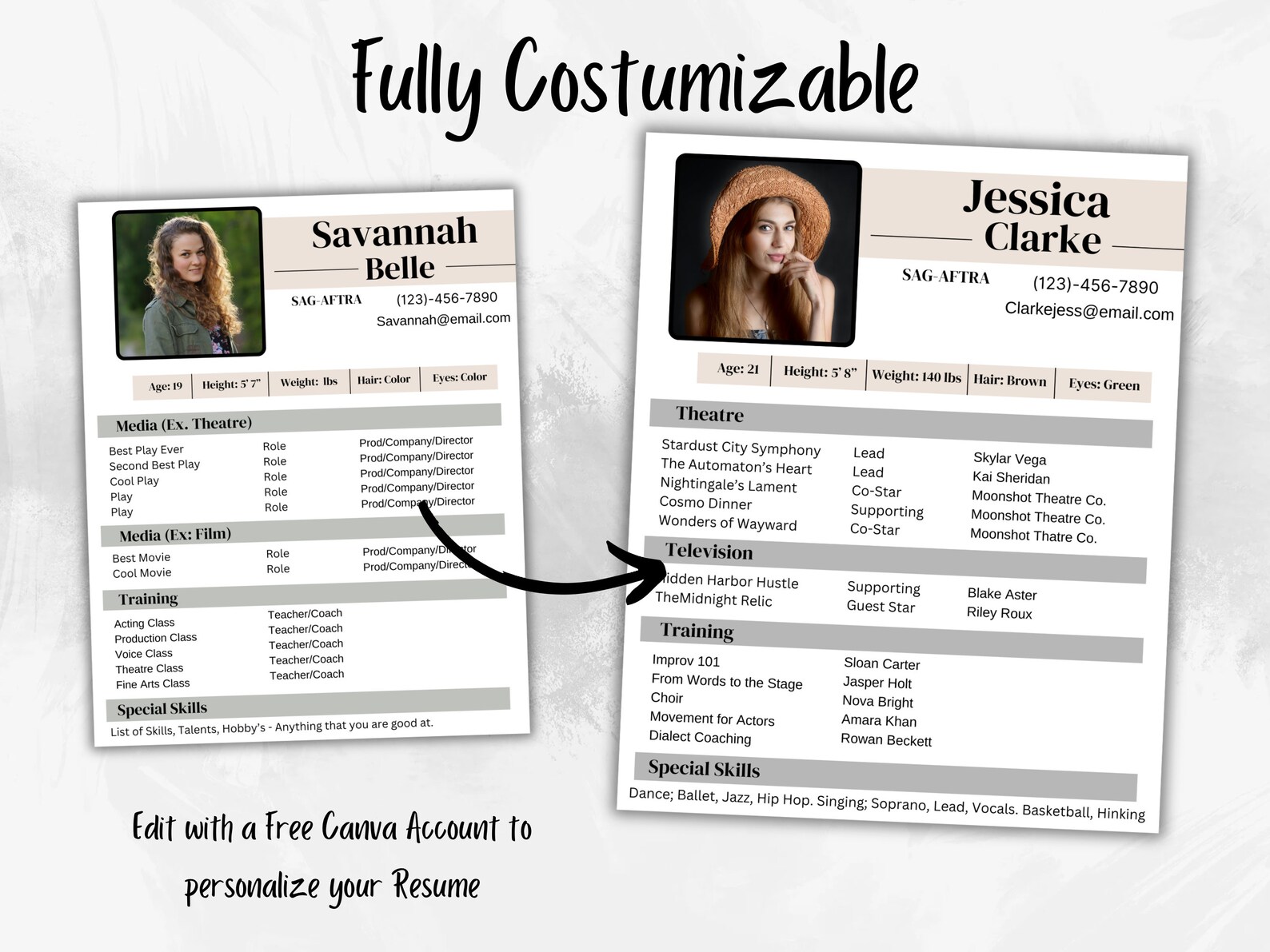 Actors Resume Template Auditions - Il 1588xN.5935304547 Luws 