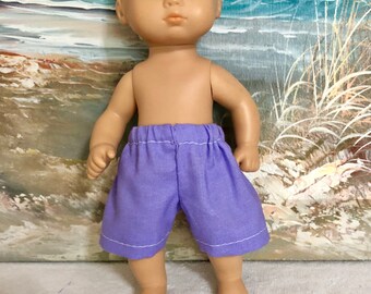 8” Doll Clothes Lavender Purple Summer Shorts for Girl or Boy fits Caring for Baby by American Girl