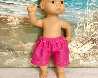 8” Doll Clothes magenta bright Pink Summer Shorts fits Caring for Baby by American Girl