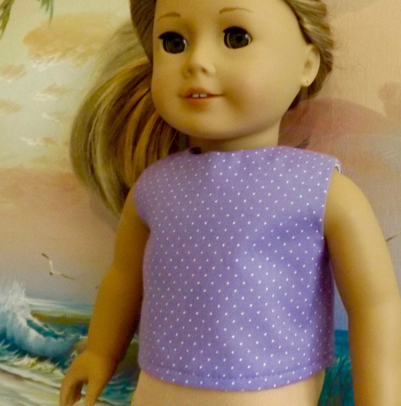 Doll Clothes 18/" Bathing Suit Orange White Polka Dot Fits American Girl Dolls