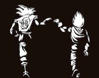 The Saiyans SVG Anime Silhouette (Digital Download)