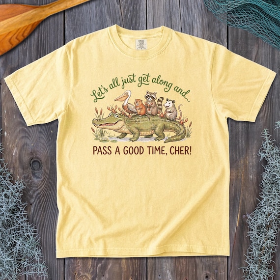 Comfort Colors Bayou Critters on Alligator Shirt | Louisiana Tee | Cajun T-shirt