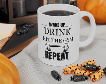 Hit the gym mug gift idea for coworkers, funny mugs, mug, coffee cup, funny gifts, gift for her, Christmas gift, birthday gift