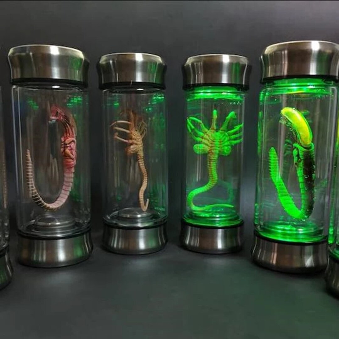 Alien Facehugger Larva in a Glowing Glass Vial in the Movie Etsy