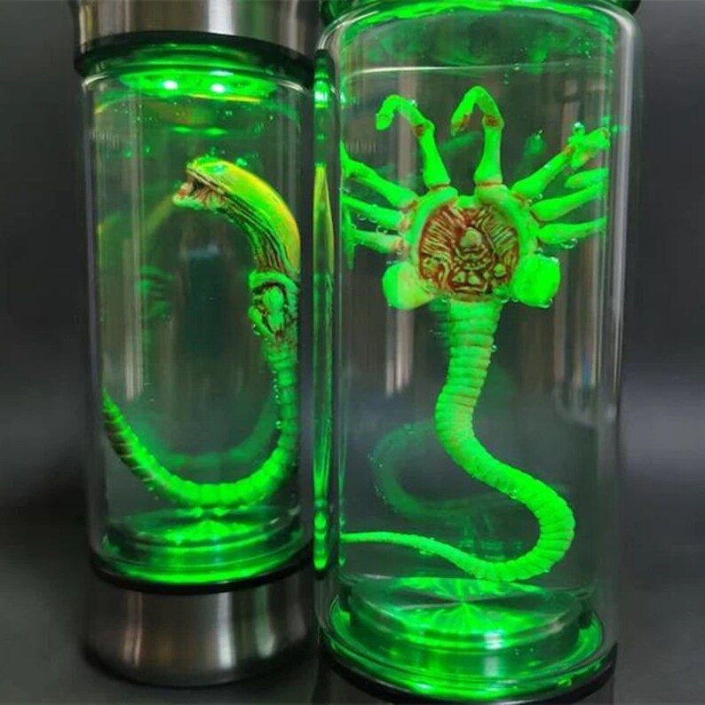 Alien Facehugger Larva in a Glowing Glass Vial in the Movie Etsy