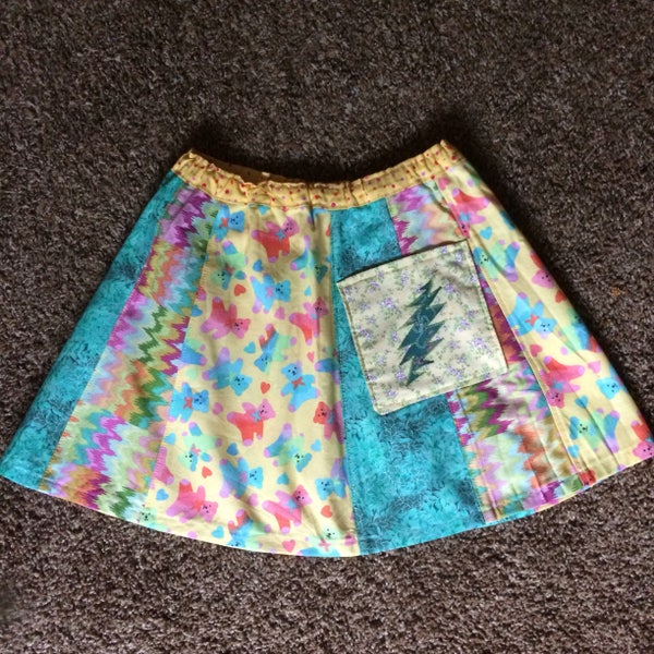 Toddler Grateful Dead Patchwork Skirt