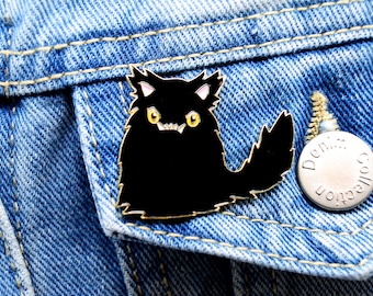 The Cat schwarz Emaille Pin