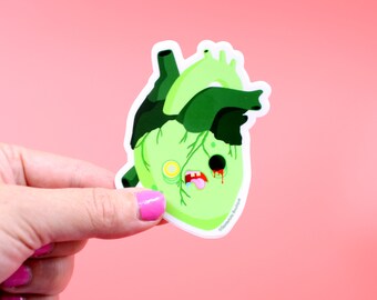 Undead Zombie Heart undead Vinyl sticker