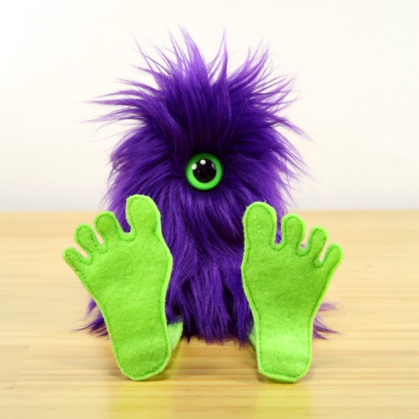 Nervous Nelly Plush Monster Toy- Purple