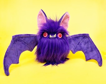 The Bat plush purple and pink stuffed toy