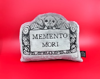 Memento Mori Besticktes dekoratives Kissen