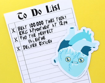 Ice cold frozen Heart with Vinyl Magnet (single magnet)